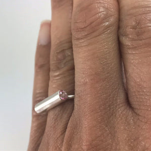 Double Gem Tube Ring